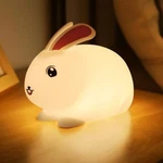 Silicone Bunny Night Light For Kids Baby Toddler Bedroom Rechargeable Lamp. Fixed Price $23.94.
