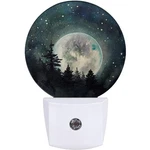 Starry Sky Light,fantasy Forest Full Moon Plug Into Wall Led.... Fixed Price $15.24.