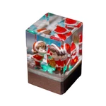 Couple Santa Lamp, Night Decor, Handcrafted Lights, Christmas Gift For Her. Fixed Price $168.00.
