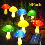 8PACK Solar Mushroom Lights Colorful Led Fairy Lamp For Outdoor Garden Yard. Fixed Price $13.64.