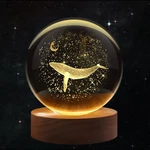 Flexzion 3D Whale Crystal Ball Night Light - Led 2.4 Inch (60MM), Transparent. Fixed Price $20.99.