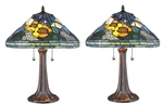 Serena D'italia Tiffany Stained Glass Water Lily Table Lamp Set Of 2. Fixed Price $248.94.