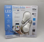 Feit Electric 60W Smart Wifi Led Light Bulb Color Changing Dimmable Open Box. Fixed Price $17.99.