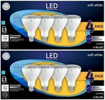 (2) 4 Packs Ge Soft White Led 65W Indoor Flood Light Bulbs BR30. Fixed Price $29.99.