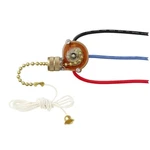 Three-way Fan Light Switch With Polished Brass Pull Chain- Westinghouse 77052. Fixed Price $10.00.