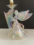 Cracker Barrel Christmas Angel Figurine Acrylic Lights Up Plays Silent Night. Fixed Price $40.00.