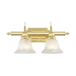 Livex Lighting 1282T Brass French Regency 2-LIGHT Bathroom Vanity. Fixed Price $249.96.