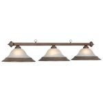 Ram Gameroom 3-LIGHT Billiard 54" Old Brown Finish .... Fixed Price $266.93.