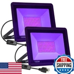 Qiyeka 2 Pack 100W Led Lights Flood Plug IP66 Waterproof. Fixed Price $52.51.