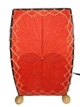 Eangee Square Mini Table Lamp Real Fossilized Alibangbang Leaves Wood Feet. Fixed Price $62.00.