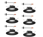 Envirolite 5IN. / 6 Integrated Led Black Round Baffle Recessed Light Pack. Fixed Price $200.00.