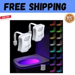 Toilet Light Motion Sensor 16 Colors Changing Led Glow Bowl Inside 2 Pack. Fixed Price $10.19.