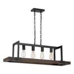 Benjara 60 X 4 Watt Wood Metal Chandelier With Foot Chain- Brown Black. Fixed Price $589.99.