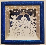 Roman Lights Night Nativity Scene Shadow Box Plug-in Sparkle Holiday. Fixed Price $17.99.