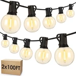200FT Outdoor String Lights Led Patio Waterproof Shatterproof 102 G40 Bulb. Fixed Price $69.99.
