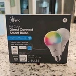 Ge Cync Dimmable Full Color Direct Connect Smart Bulbs Two Pack Led. Fixed Price $12.99.