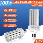 100W Led Corn Light E39 480 Volt Cob Bulb Retrofit Lamp 5000K 13500LM. Fixed Price $63.37.