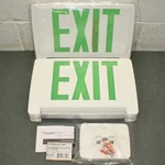Lithonia Exit Sign Ecbg M6, 1-2 Face, Green/white, Led, Emergency Lights. Fixed Price $49.95.