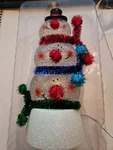Glitter Lights Stacked Snowman Whimsical Snowmen Night Midwest Christmas. Fixed Price $19.87.