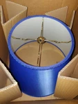 Royal Designs Designer Empire Hardback Shade W/elegant Trim, Dark Blue, 8. Fixed Price $56.00.