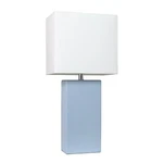 Elegant Designs LT1025-PWK Modern Leather Table Lamp With White Fabric Shade,.... Fixed Price $45.36.