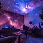 Galaxy Aurora Led Projector Night Light, Color Changing, Bedroom, Living. Fixed Price $16.49.