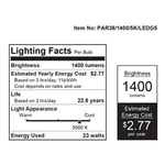 Feit PAR38/1400/5K/LEDG5 120W Equivalent High Lumen Daylight. Fixed Price $29.99.