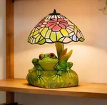 Tiffany Style Frog Lamp Stained Glass Shade Night Light Vintage Decorative. Fixed Price $59.99.