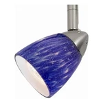 Benjara 50 Watt Track Fixture With Handblown Glass Shade- Silver Blue. Fixed Price $98.99.