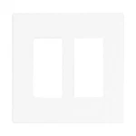 2PC Eaton Arrow Hart PJS262W Wallplate 2G Deco Screwless Poly Mid. Fixed Price $22.30.
