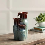 Cutie Mediterranean Jar 11 1/2" High Ceramic Tabletop Fountain. Fixed Price $79.99.