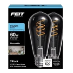Feit ST19 E26 (medium) Filament Led Bulb Daylight 60 Watt Equivalence Pk. Fixed Price $16.99.