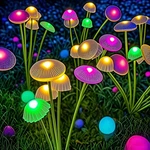 Solar Garden Lights Dual Mode Led Mushroom Waterproof Decor Yard Pa. Fixed Price $12.99.