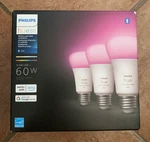 Philips Hue Model 9290022266A 3 Pack Smart Led White & Color W/voice, Open Box. Fixed Price $99.00.