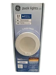 Ge 3-PACK Expansion Kit Linkable Hardwired Plug-in Led Puck Light New. Fixed Price $24.95.