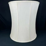Midcentury Imperial White Traditional Home Decor Classic Deep Drum Lampshade. Fixed Price $89.00.