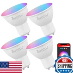 GU10 Smart 4 Pack, Rgbcw Color Changing Alexa Led Light Bulbs 5W - Wifi Tra. Fixed Price $52.83.