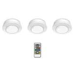 Defiant 3-PK Rgb Color Changing Dimmable Led White Puck Light W/ Remote. Fixed Price $19.19.