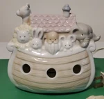 Noah Ark Ceramic Nursery Night Light Lamp Vintage Animals Kids Room Decor. Fixed Price $16.99.