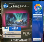 Ge Led Tv Tape Light 84-IN Usb Strip Under Cabinet Remote Plug. Fixed Price $34.99.