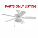 Home Decorators 52" Indoor/outdoor White Ceiling Fan Marshlands Parts Only. Fixed Price $6.27.