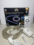 Eco-scapes By Jasco Indoor & Outdoor Led Color-changing 15' Rope Light Working. Fixed Price $35.00.