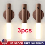 3PCS Rechargeable Motion Sensor Led Night Light Magnetic Wall Lamp Usb Stick-on. Fixed Price $14.04.