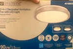 New Utilitech 5198923 In Decorative Ventilation Fan Led Light Brushed Nickel. Fixed Price $139.95.