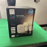 Philips Hue White Smart Lighting Starter Bridge Hub+ 2 A19 75W Alexa Homekit. Fixed Price $49.99.