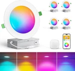 Lepower Smart 6IN Led Recessed Light 4 Pack Rgbww Wifi 1100LM 12W Canless. Fixed Price $69.99.