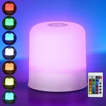 Night Light Bedside Lamp With Touch And Remote Control, 13 Rgb Colors Changin.... Fixed Price $16.27.