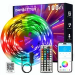 Daybetter Led Strip Lights 100FT, Smart Lighting With App Multicolor. Fixed Price $15.17.