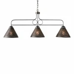 Franklin Large Island Light With Punched Chisel Kettle Black Tin- 42.5INCH. Fixed Price $374.50.