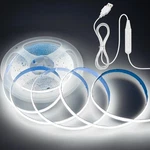 Aclorol 16.4FT Cob Led Strip Lights 6000K Cold White Usb Powered 5V Dimmable .... Fixed Price $21.88.